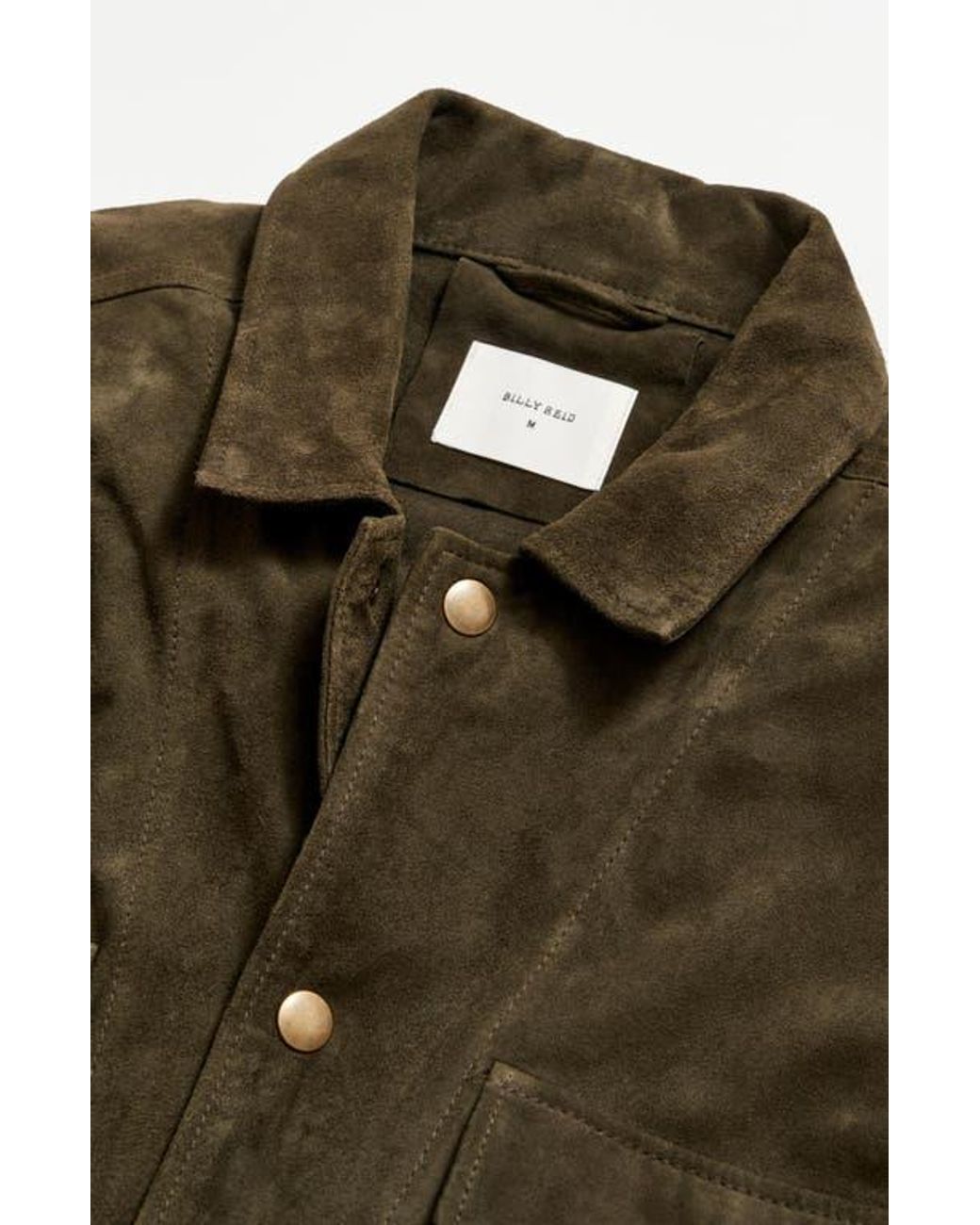 Billy Reid Safari Suede Utility Jacket in Green for Men | Lyst display picture 1