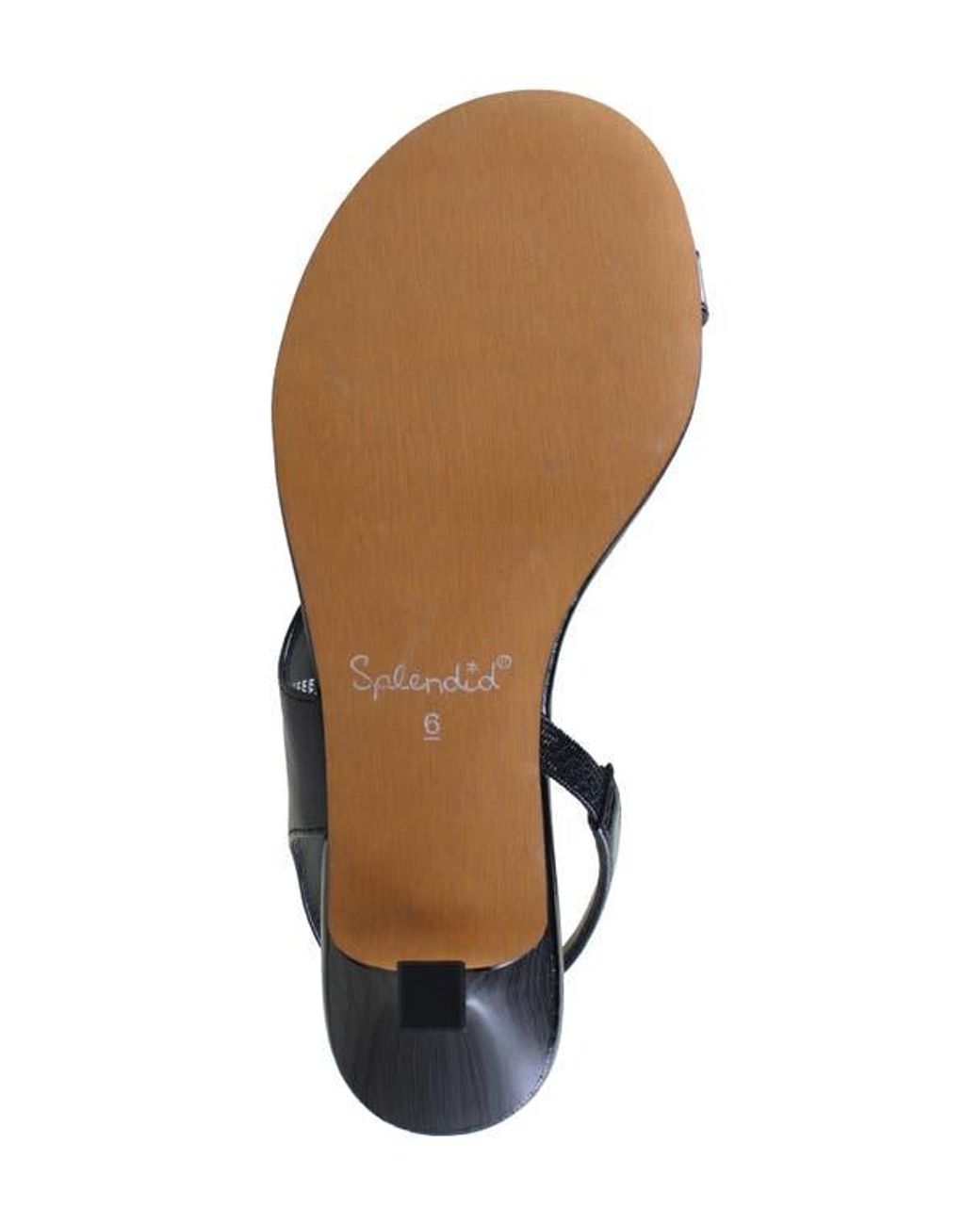 Splendid Black Helen Toe Loop Sandal