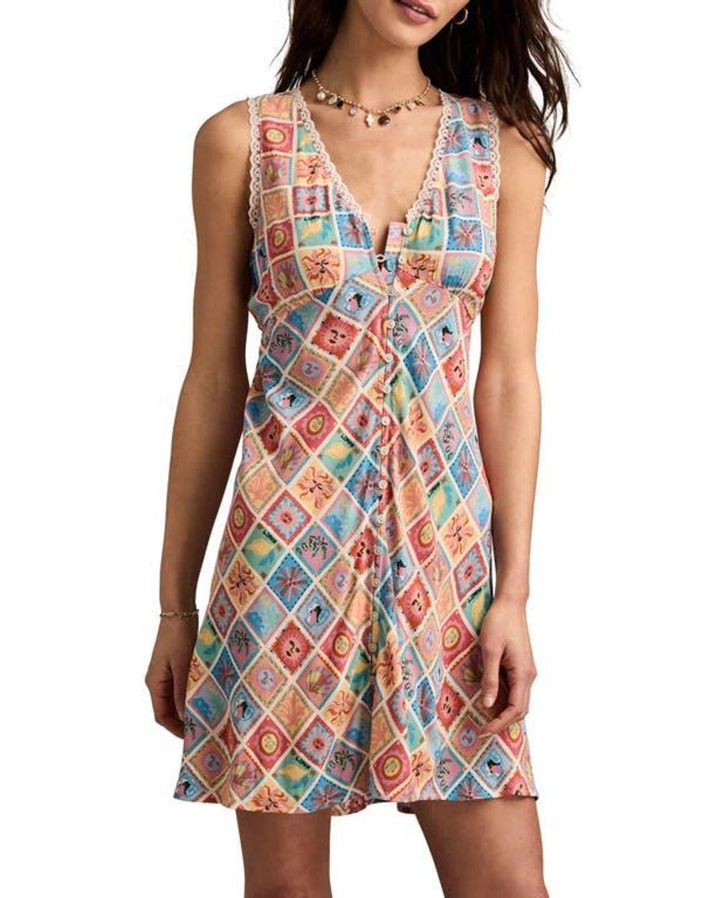 Lucky Brand Women's Mix Print Peplum TOP, Natural Multi, XL Lucky Brand | Tops | Lucky Brand Womens Mixed Print Natural