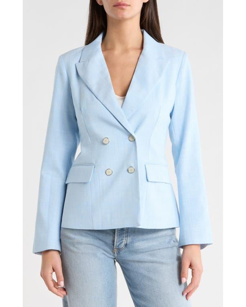 Vince Camuto Blue Double Breasted Jacket