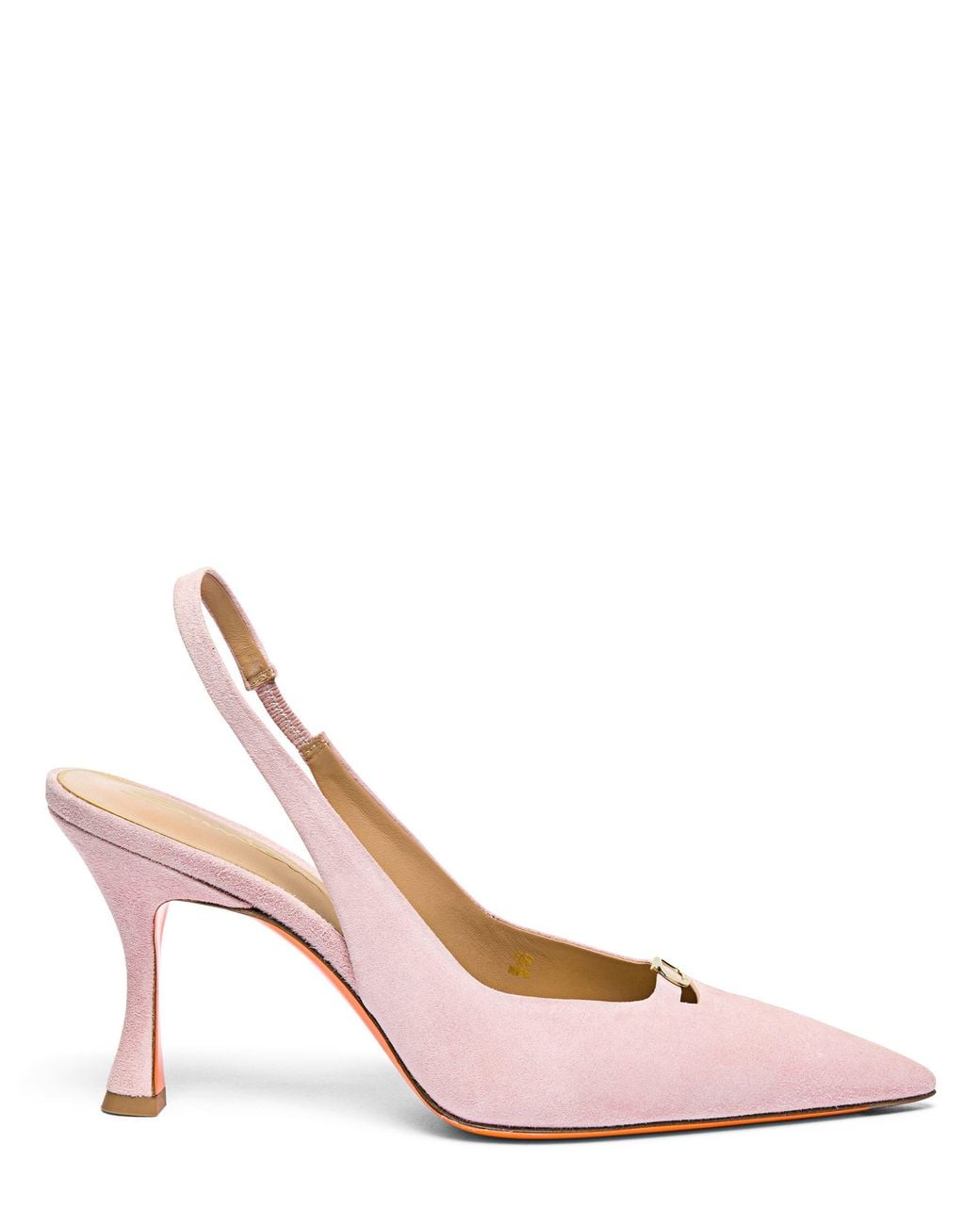 Santoni Pink Suede High-Heel Slingback