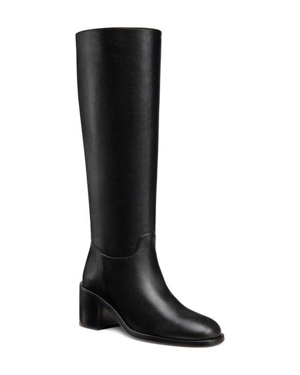 Stuart Weitzman Finn Knee High Leather Boot in Black | Lyst