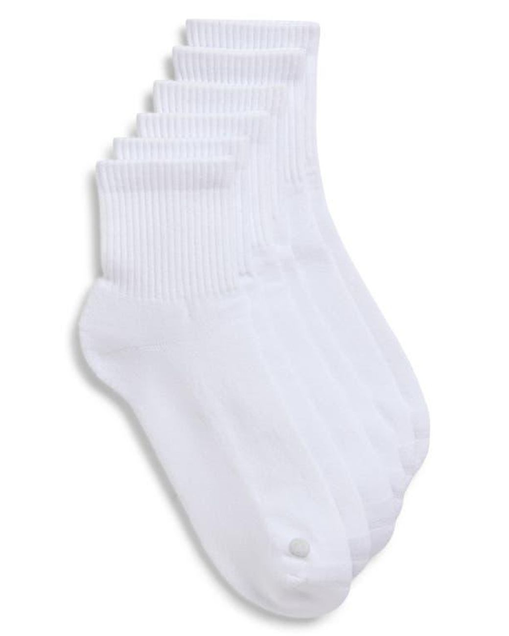 Zella White Assorted 3-Pack Half Crew Socks