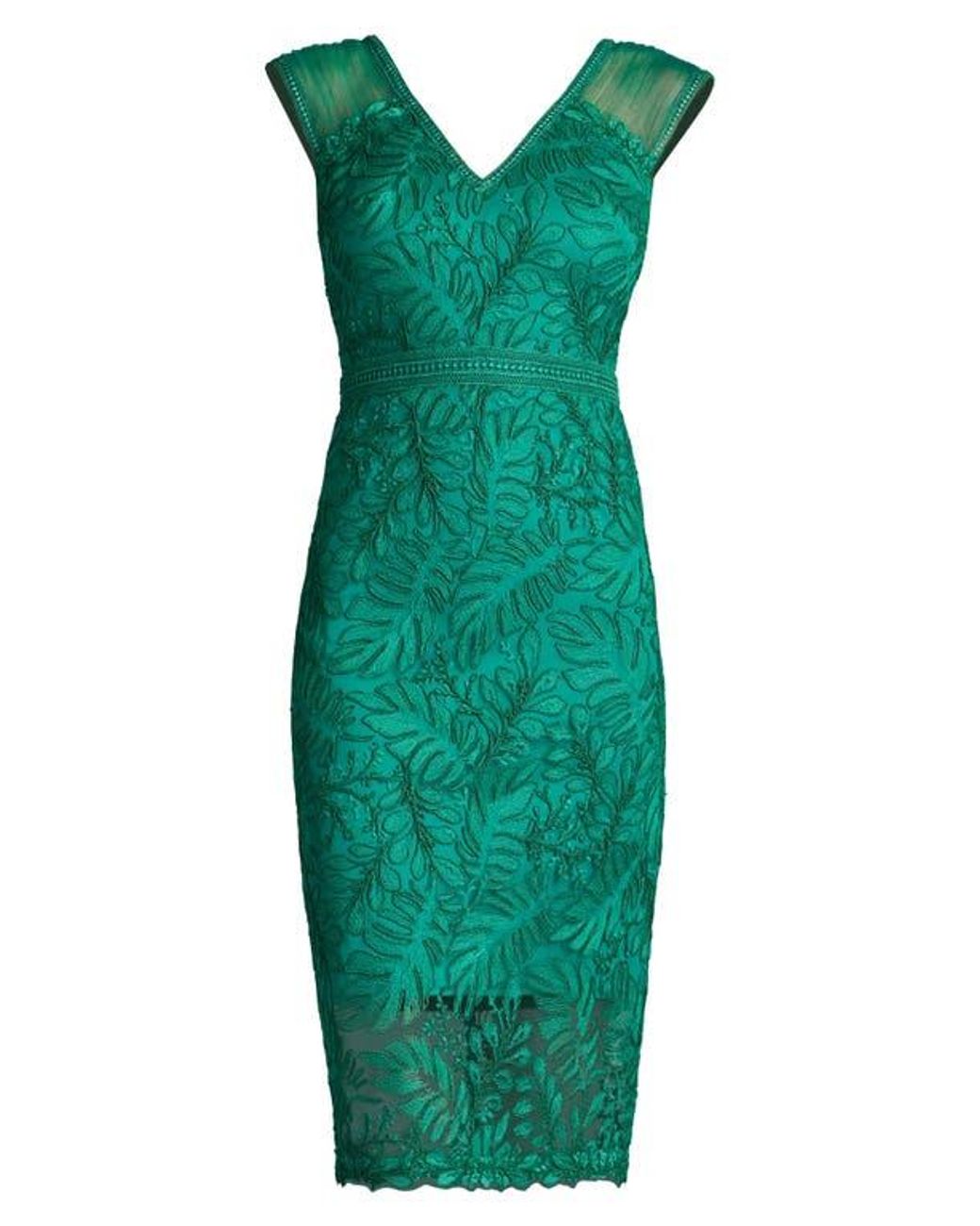 Tadashi Shoji Sleeveless Corded Lace Sheath Cocktail Dress