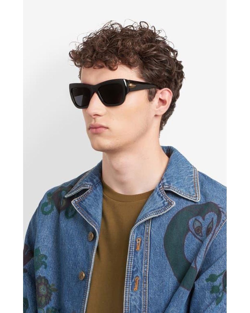 Etro Black 56Mm Rectangular Sunglasses