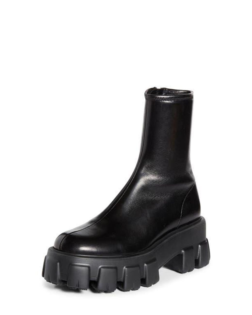 Prada Black Monolith Lug Sole Bootie
