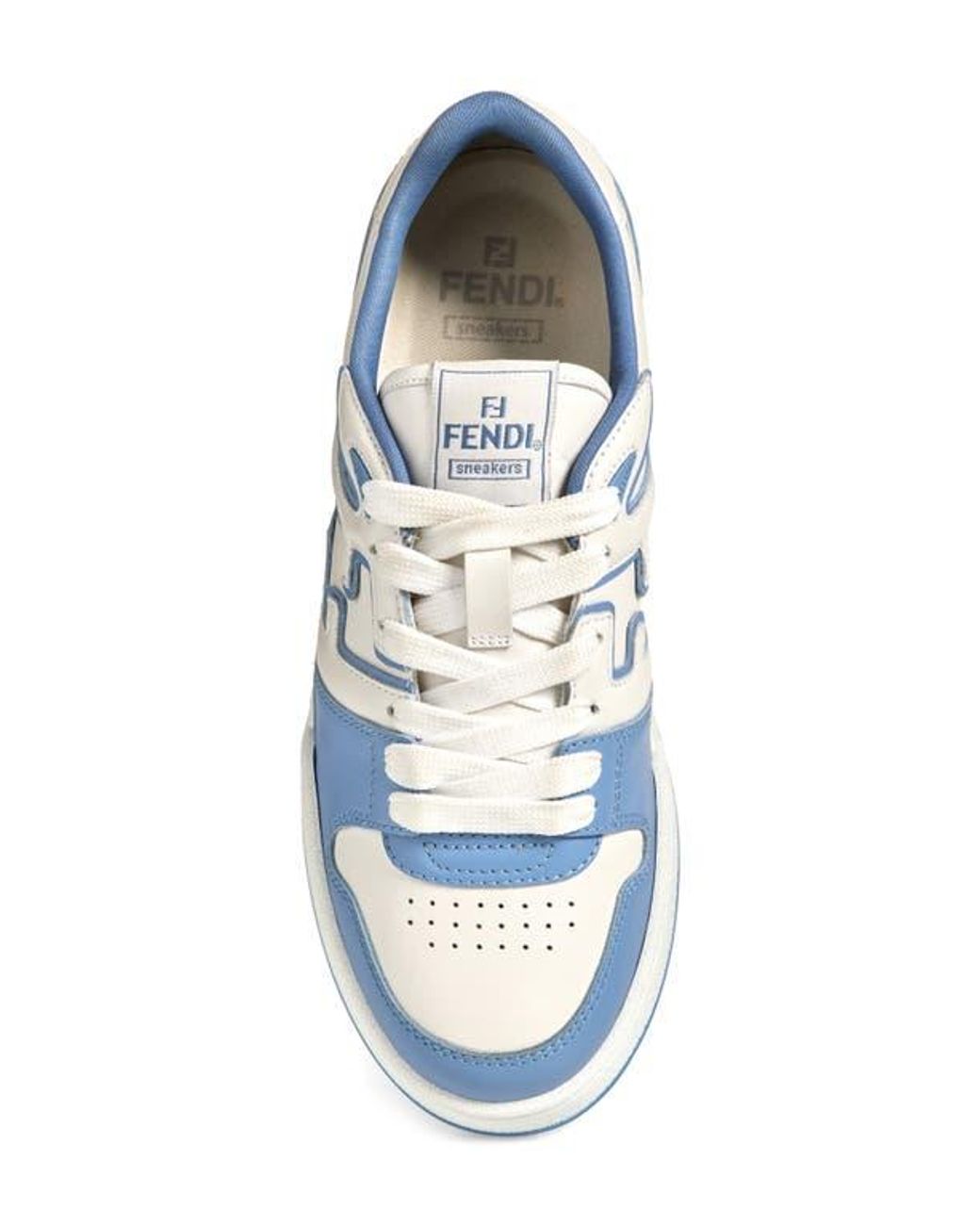 スニーカー Fendi Fendi Match Jacquard Ff Sneaker Blue Fendi Match Sneakers Fabric Blue | Fendi