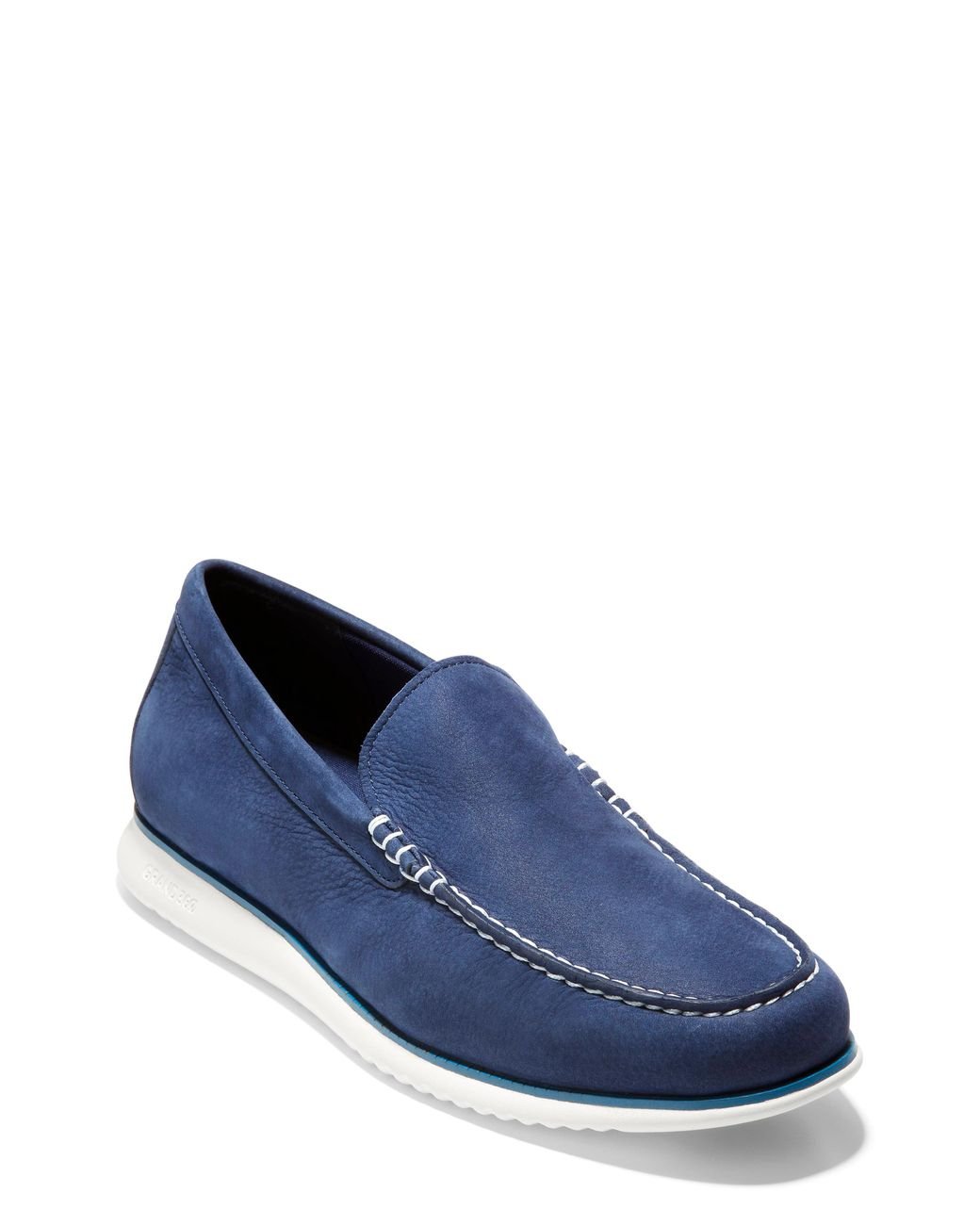 Cole Haan Leather 2.zerogrand Venetian Loafer in Marine Blue (Blue) for ...