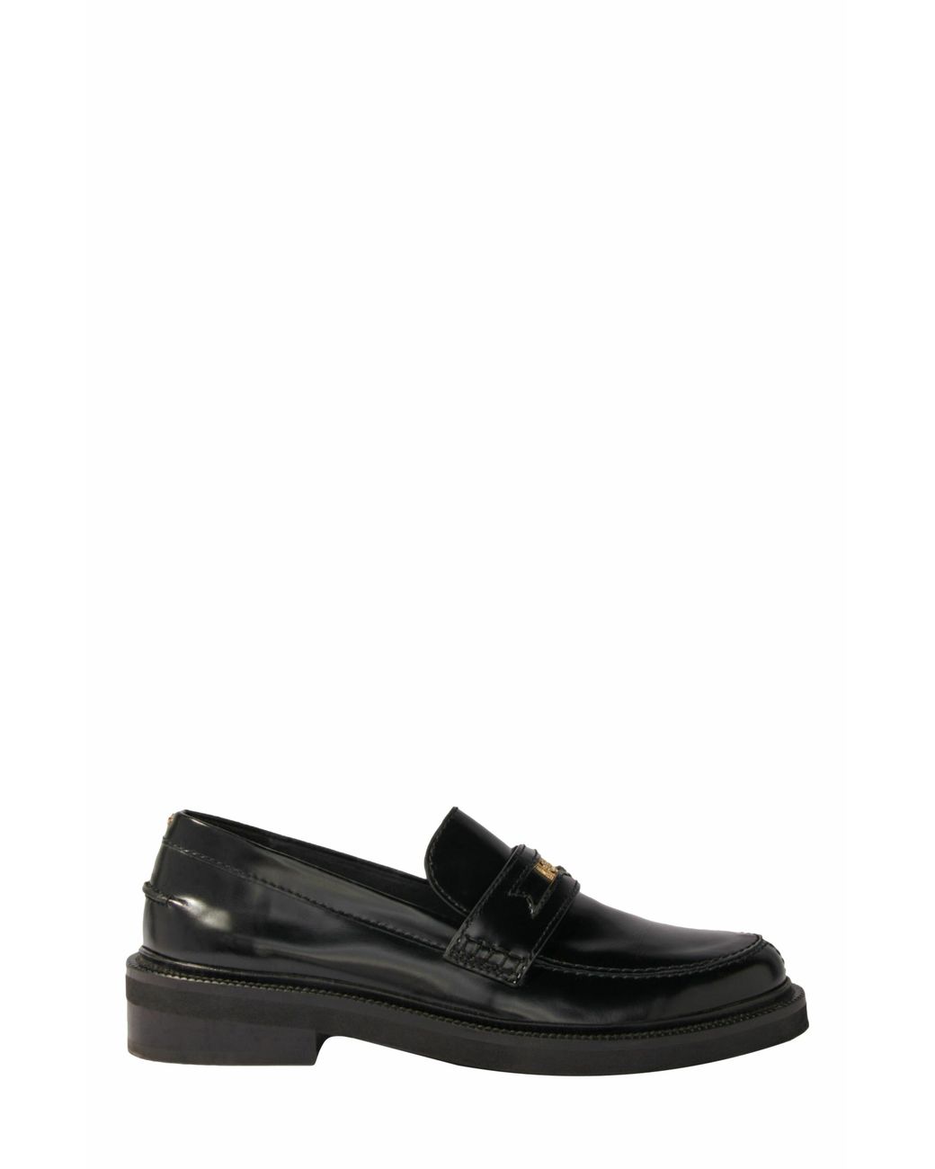 Maje Black Leather Loafers