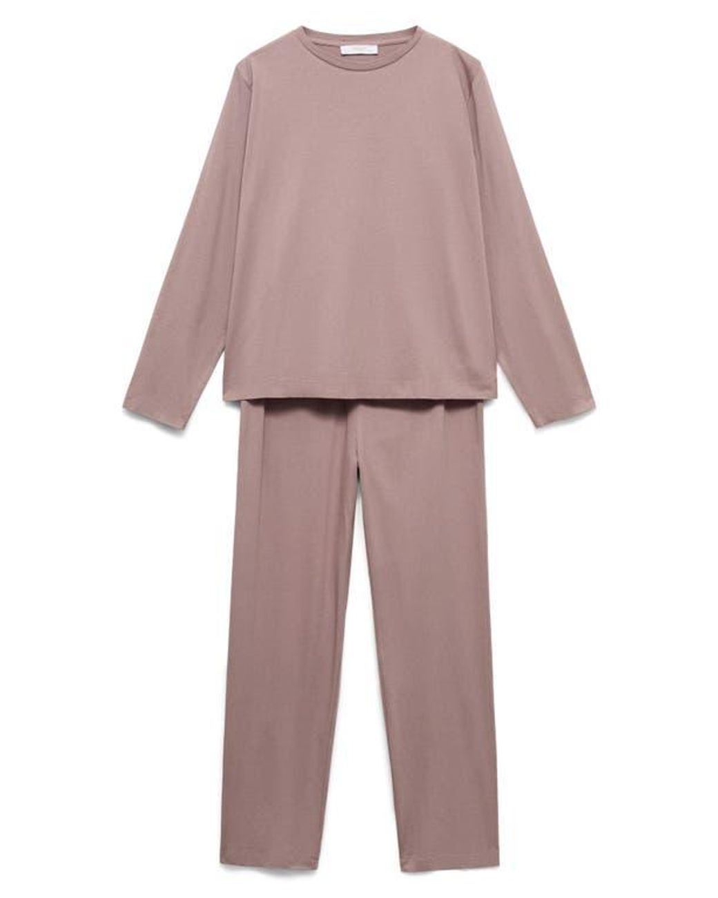 Mango Gray Plain Cotton Pajamas