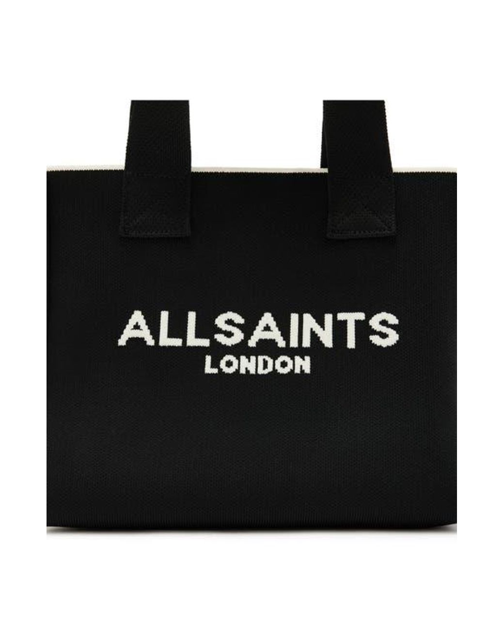AllSaints Black Mini Izzy Recycled Polyester Tote