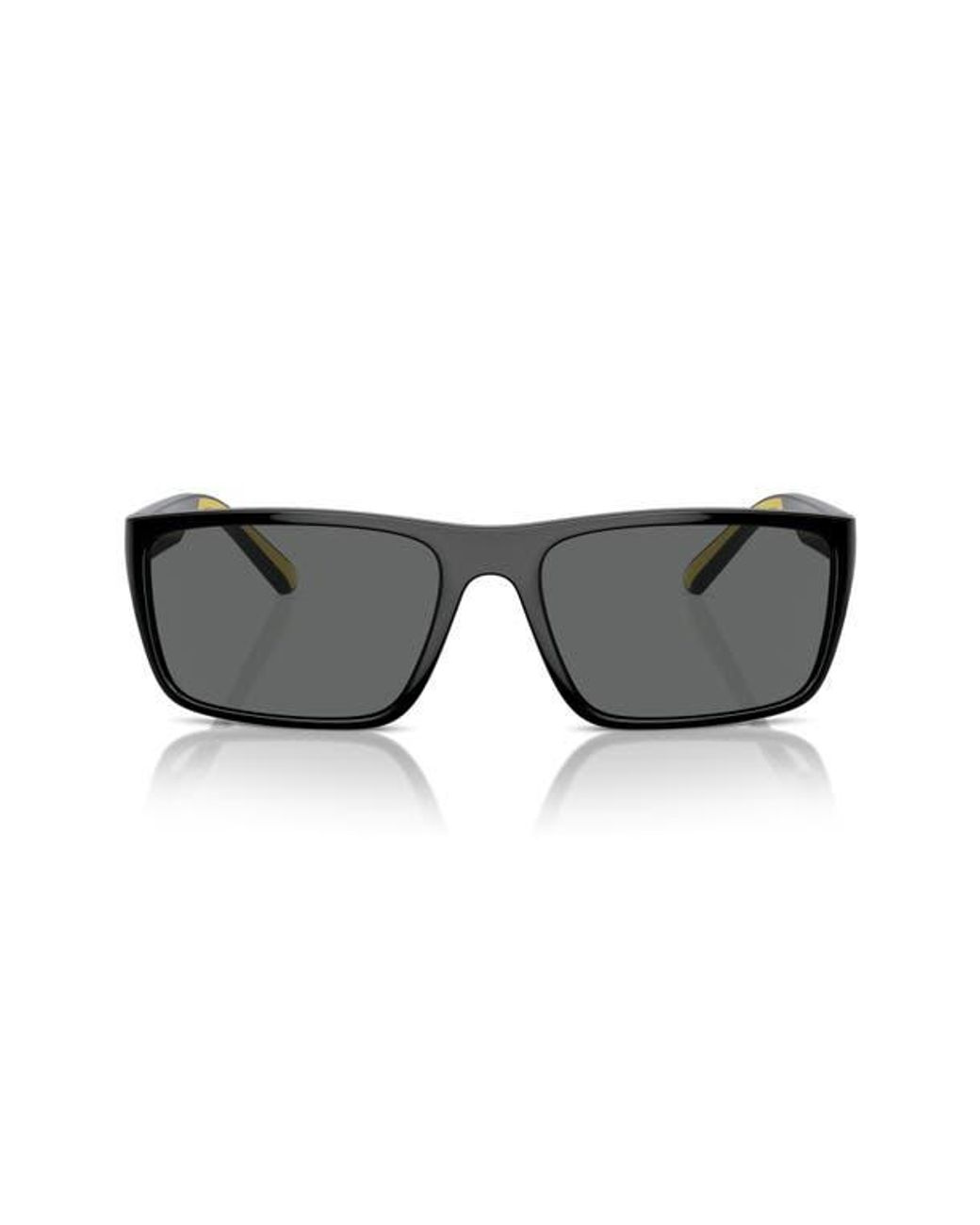 Scuderia Ferrari Black 59Mm Rectangular Sunglasses for men