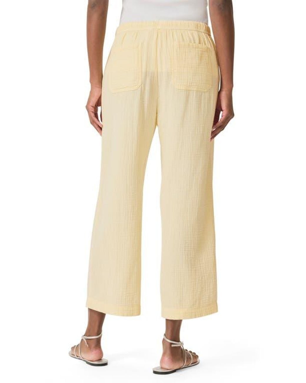 Splendid Natural Adele Cotton Gauze Drawstring Pants