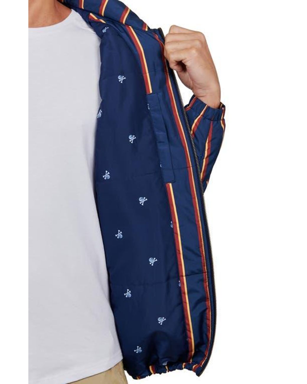 Constuct Jacket Con.struct Stripe Puffer Jacket in Blue for Men | Lyst