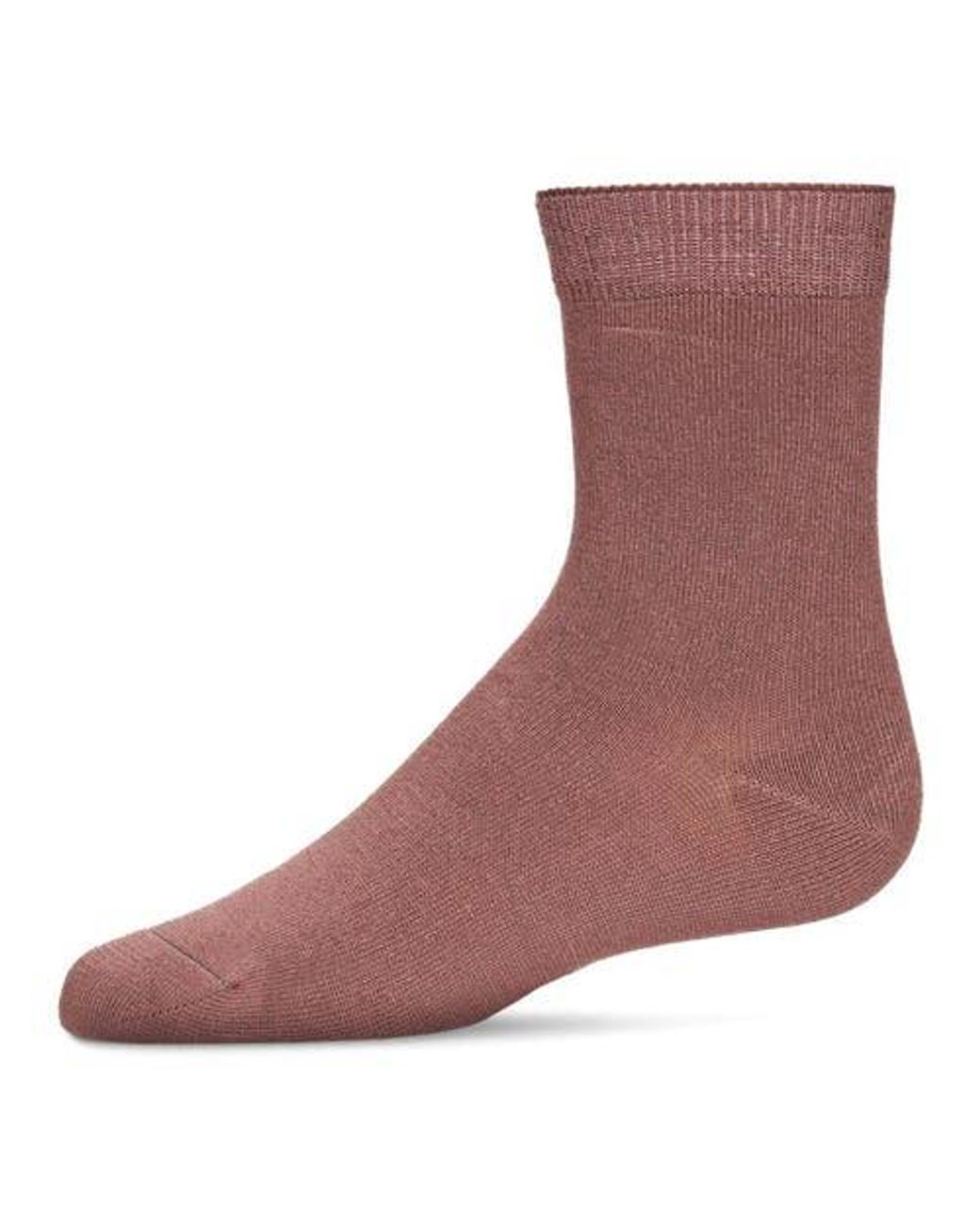 Memoi Brown Kid's Basic Soft Rayon Crew Socks
