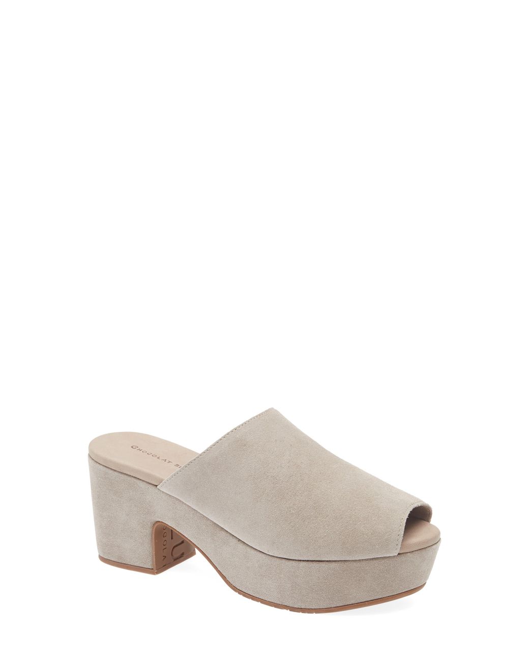 Chocolat Blu Gray Platform Slide Sandal