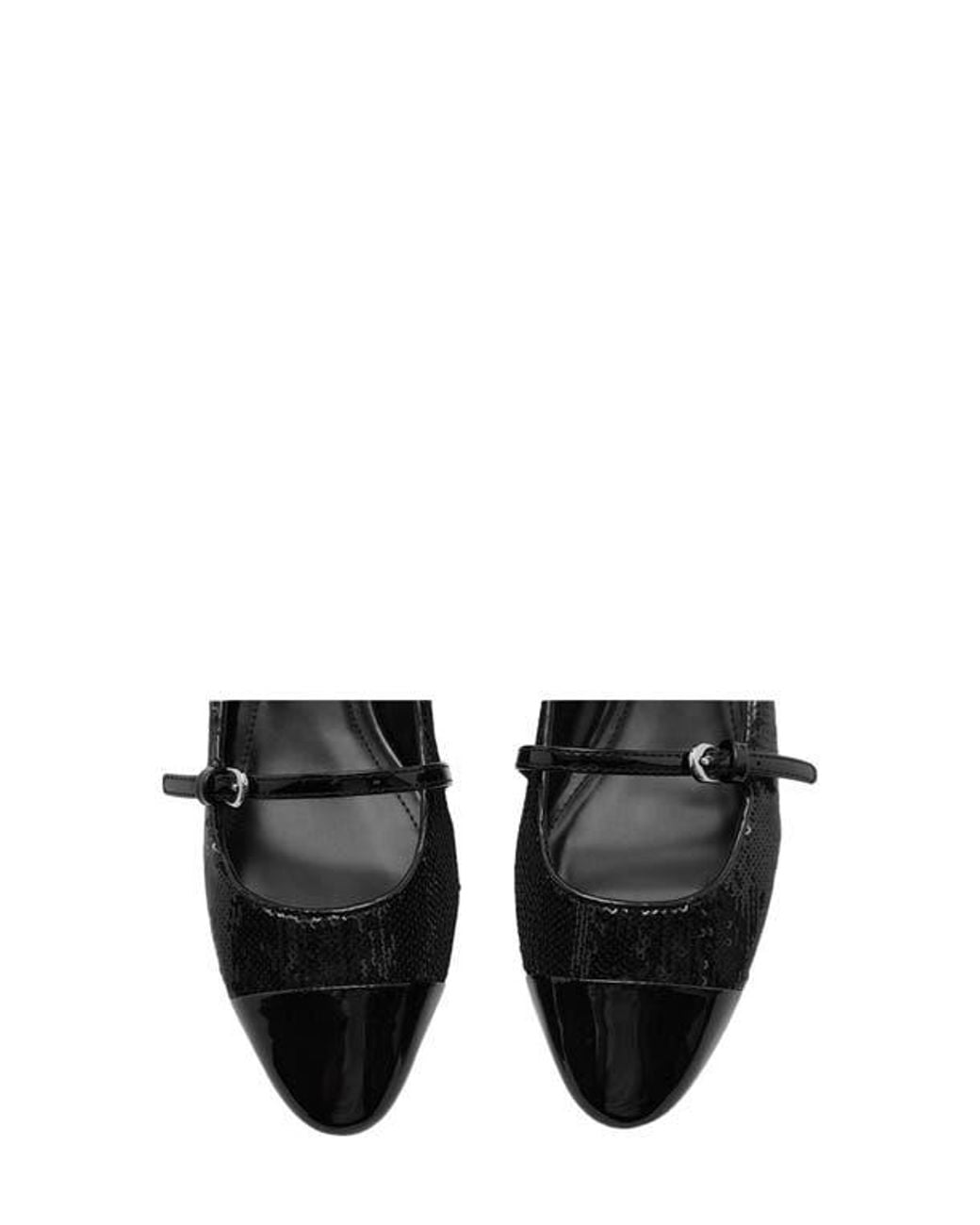 Mango Black Ankle Strap Pump