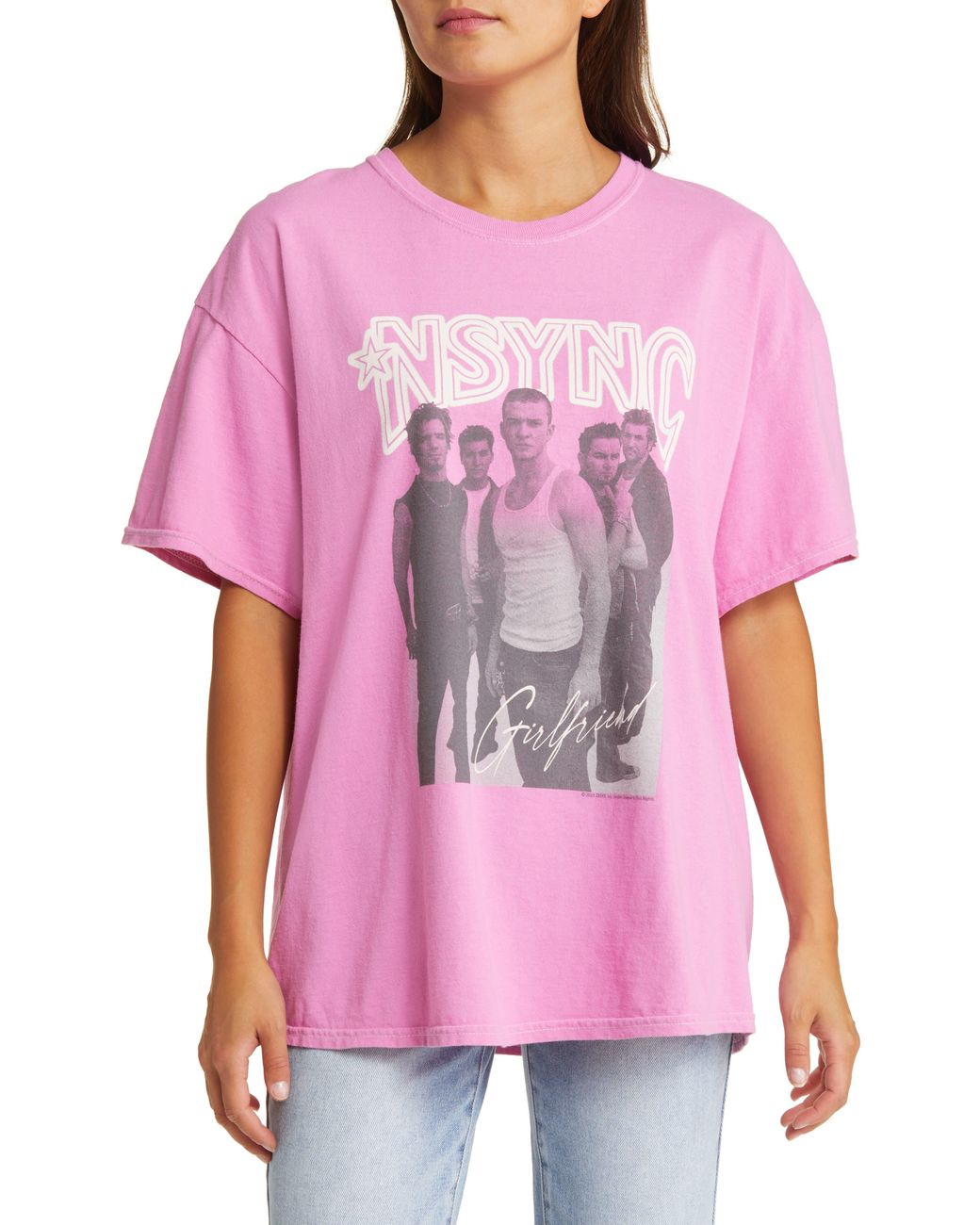 THE VINYL ICONS Nsync Boyfriend Graphic Tshirt in Pink Lyst