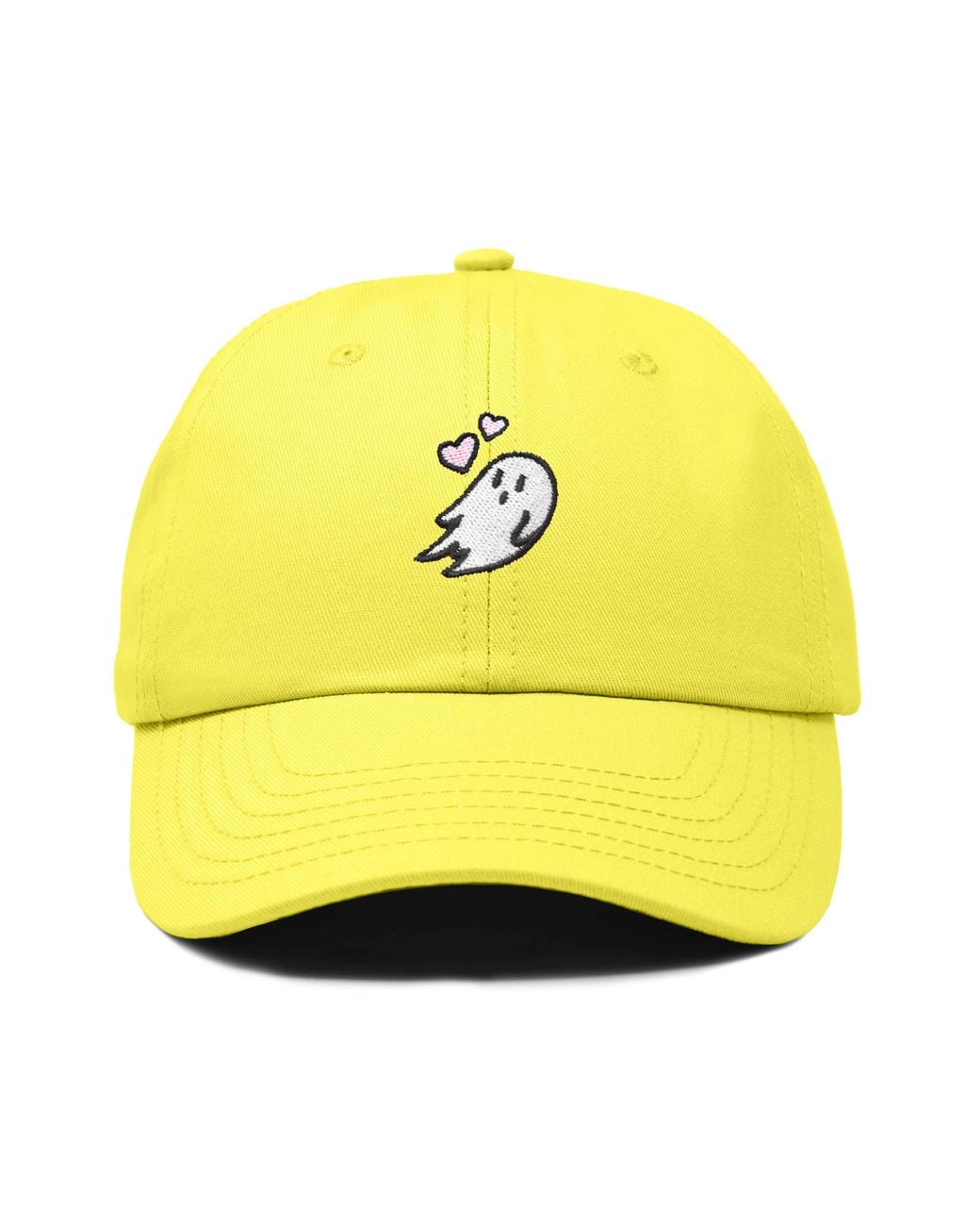 Alix Yellow Heartly Ghost Embroidered Cap