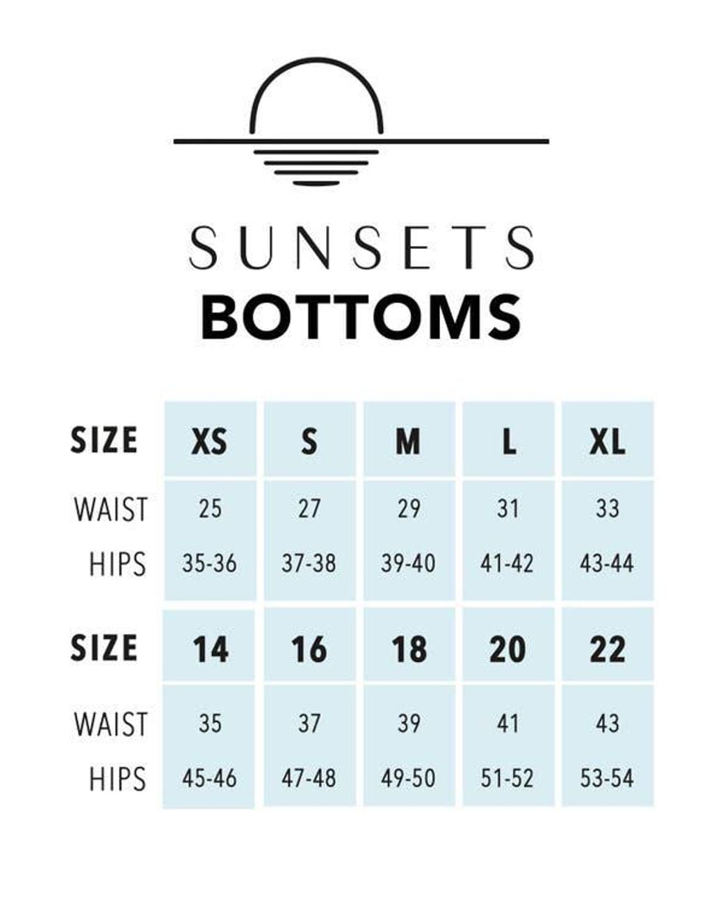 Sunsets Blue Unforgettable Bikini Swim Bottoms