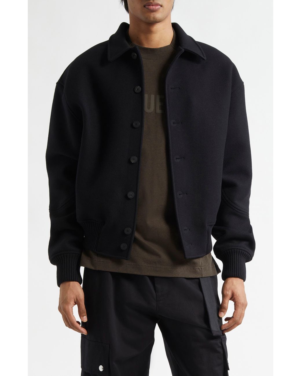 Jacquemus Black Le Feltro Bomber Jacket for men
