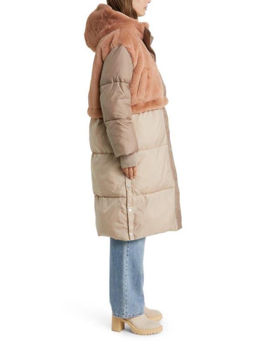 Convertible Faux Fur Tippet Coat ポンチョ Convertible Faux Fur