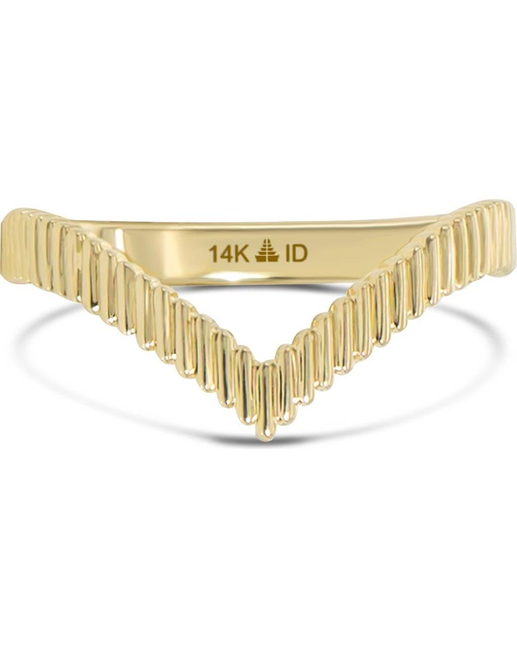 DEVATA Metallic Chevron Ring