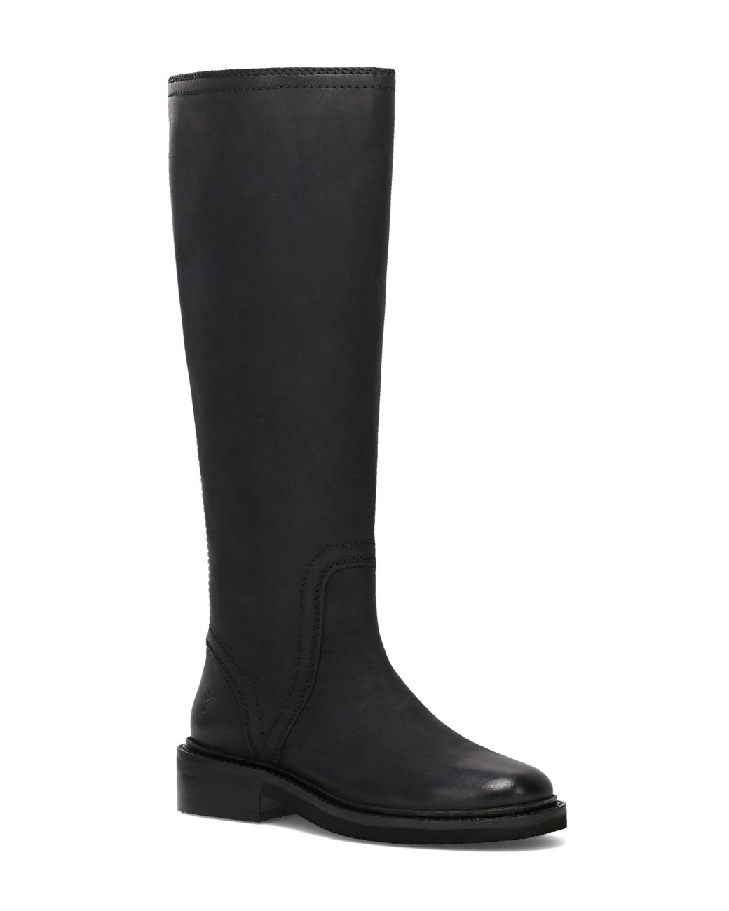 Frye Black Phoebe Leather Tall Boot