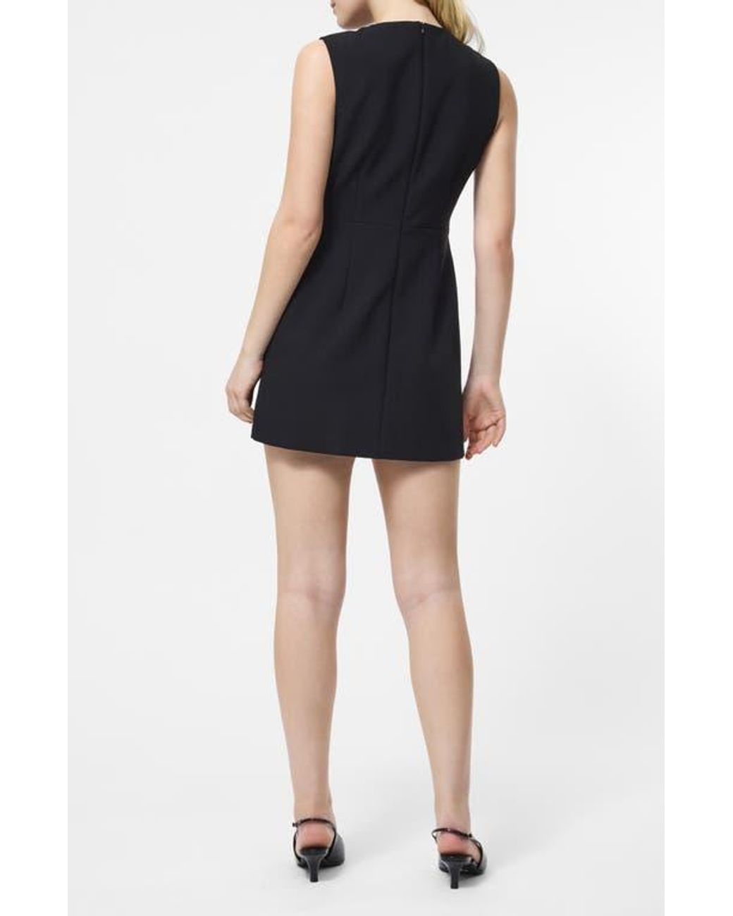 French Connection Azra Sleeveless Dual Pocket Twill Minidress in Black |  Lyst