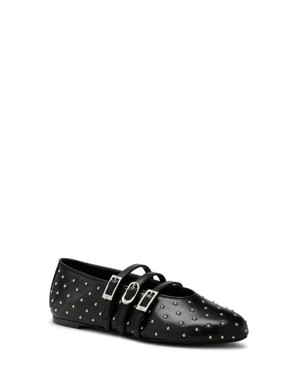 Stuart Weitzman Black Sostud Mary Jane Ballet Flat