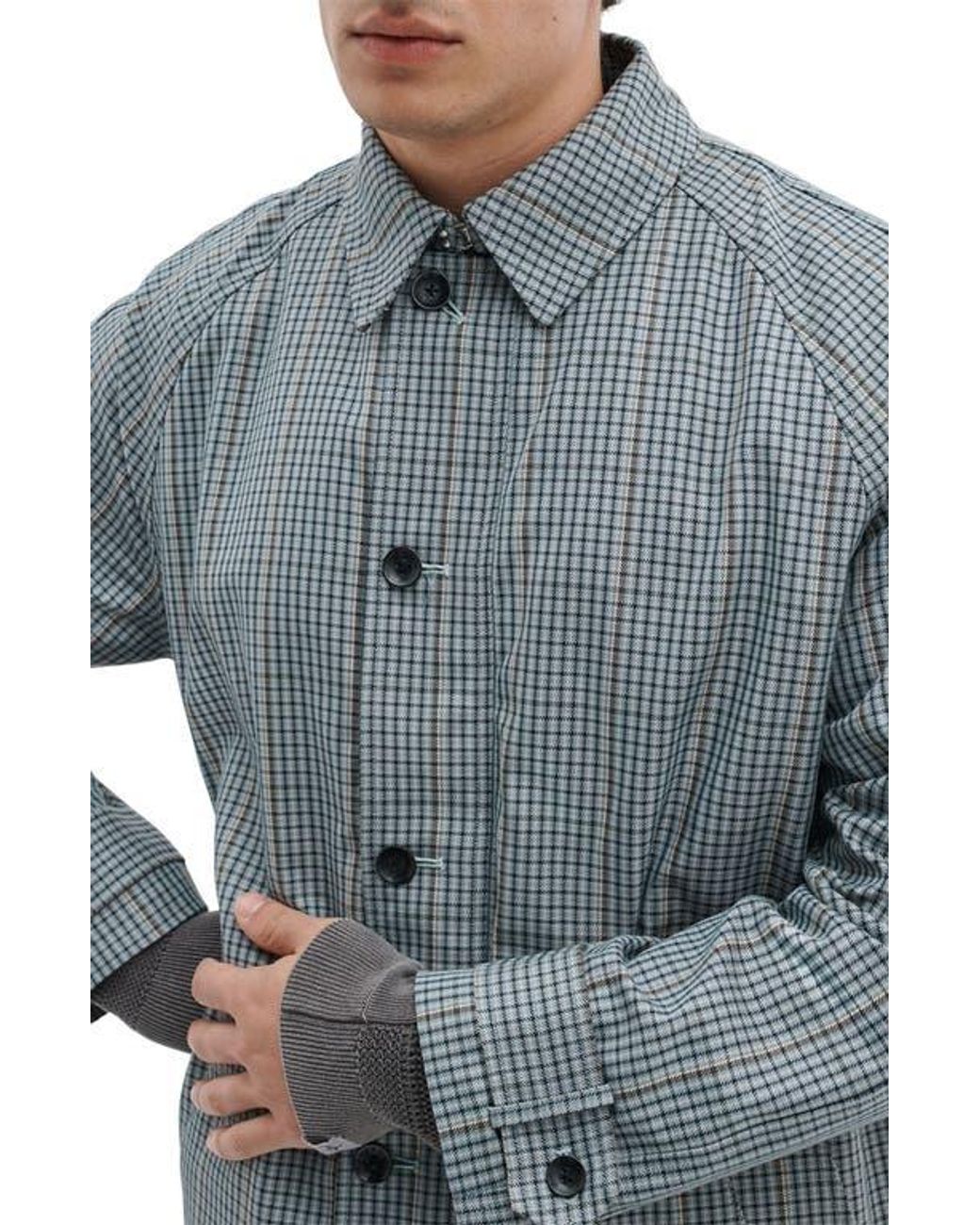 Rag & Bone Devin Water Resistant Check Trench Coat in Gray for Men | Lyst