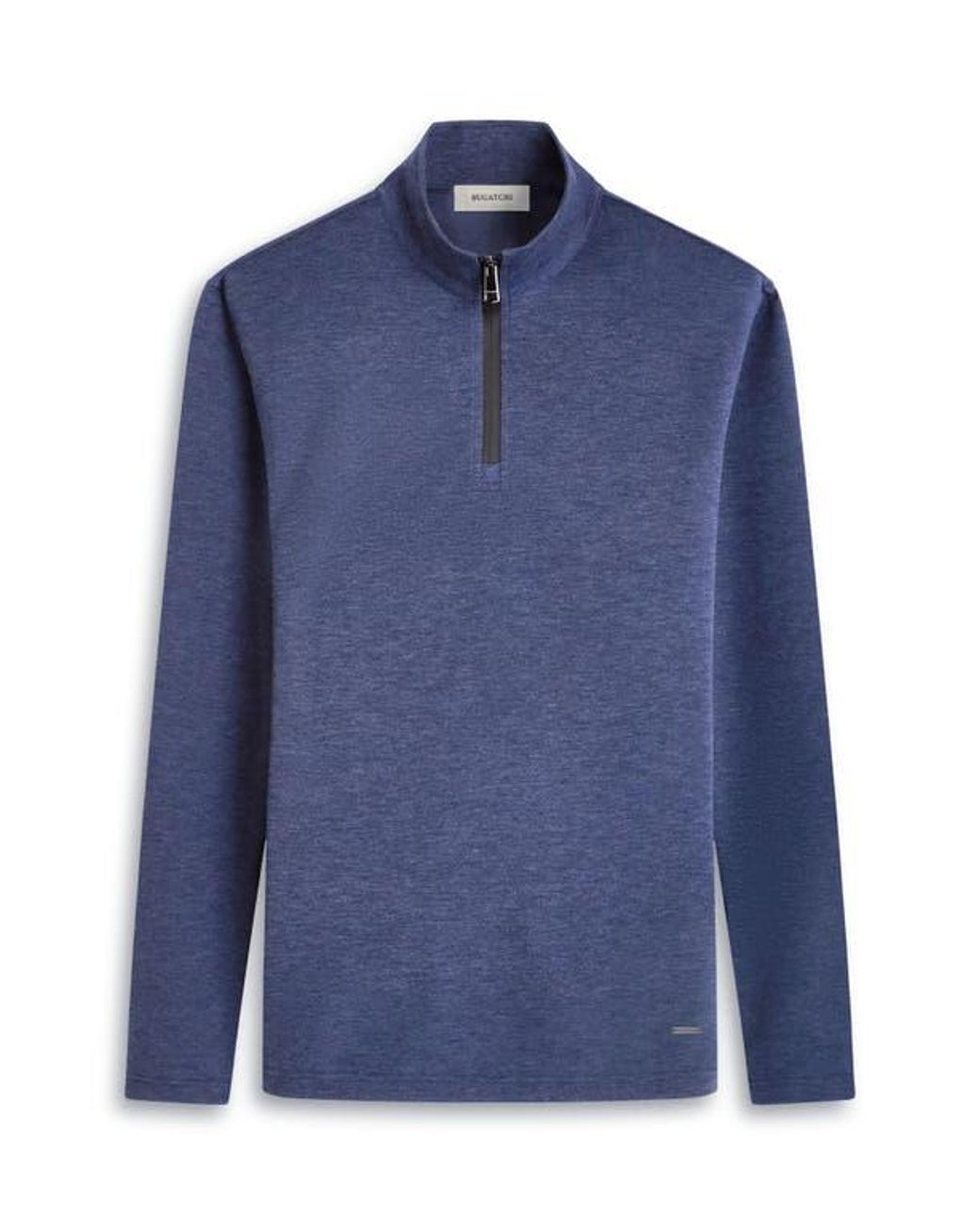 Bugatchi Blue Quarter Zip Performance Pullover for men