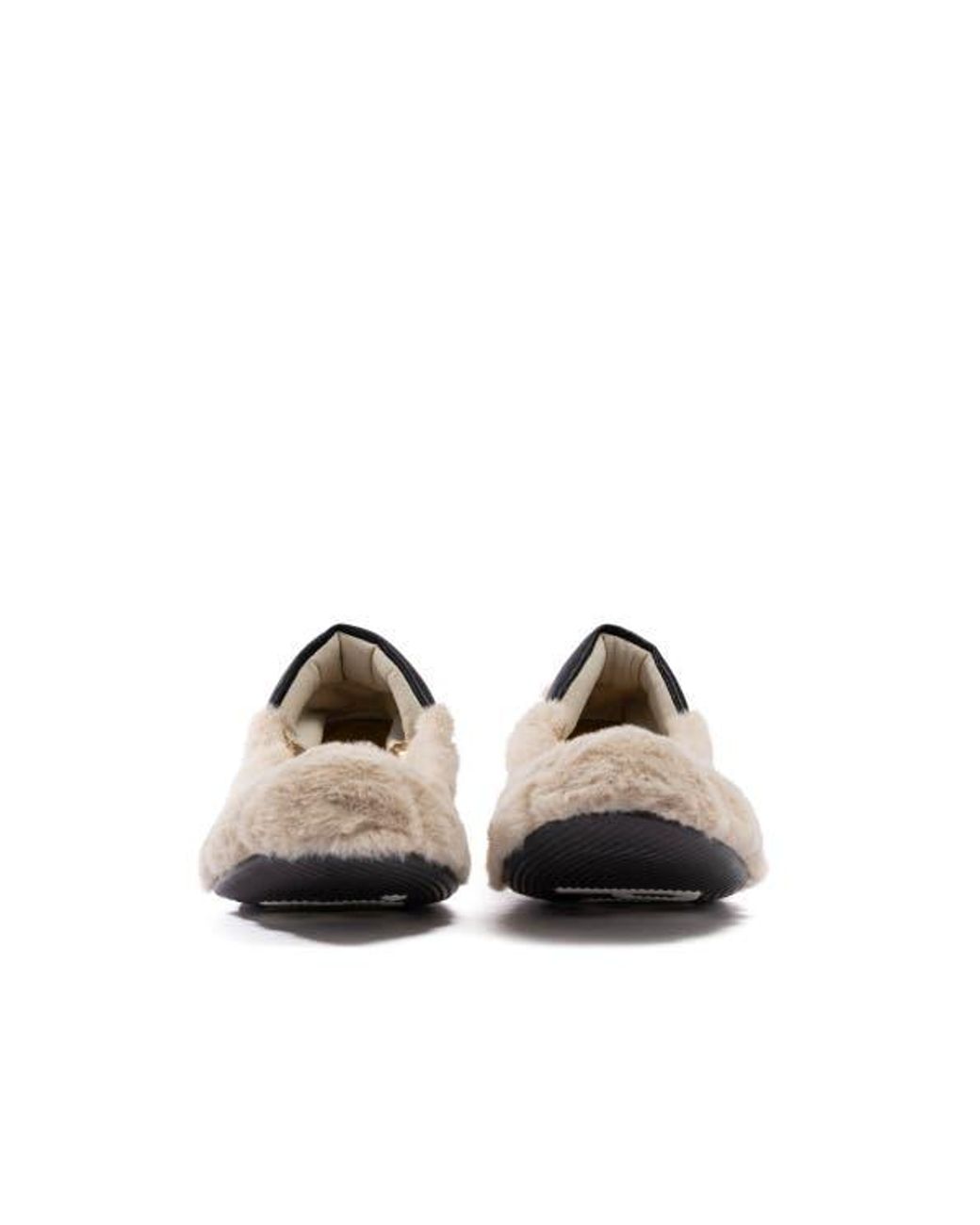 P448 Black Stella Teddy Ballet Flat