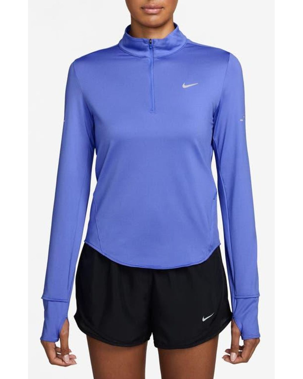 Nike Swift Dri-Fit Uv Half Zip Running Top in Blue | Lyst