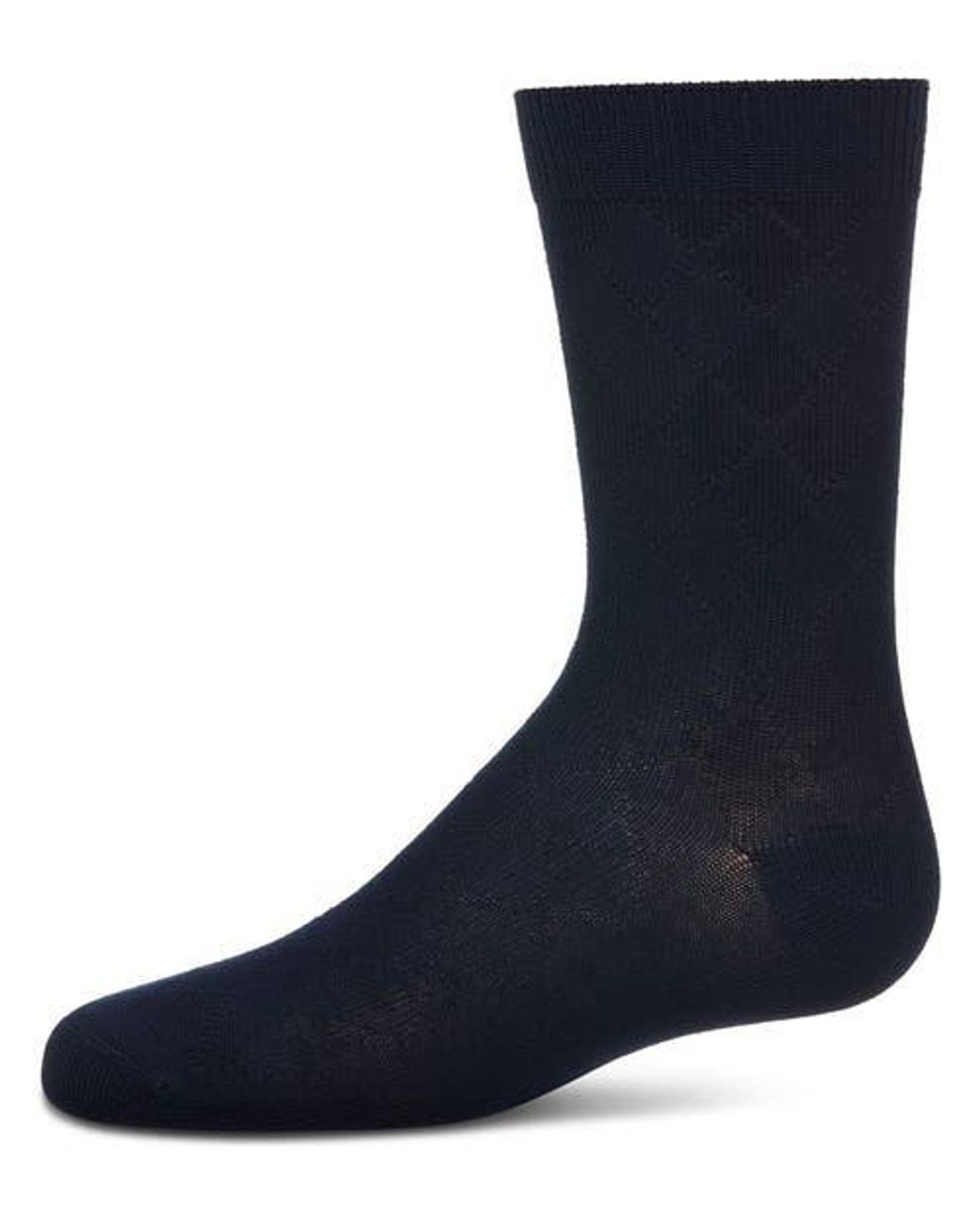 Memoi Blue All Over Argyle Crew Socks for men