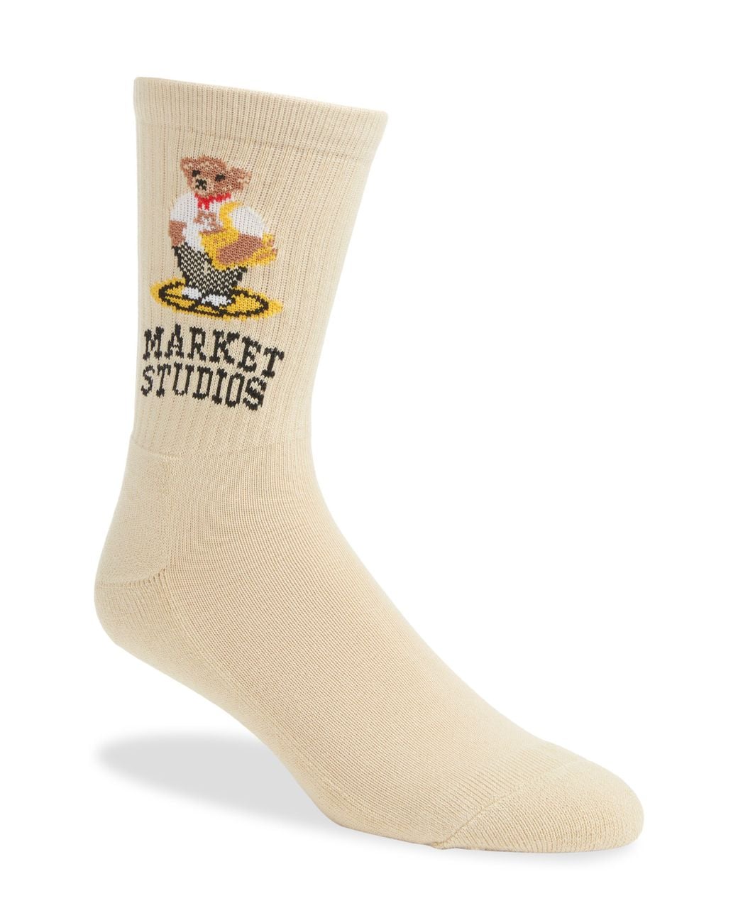 Market Natural Bag Bear Crew Socks for men