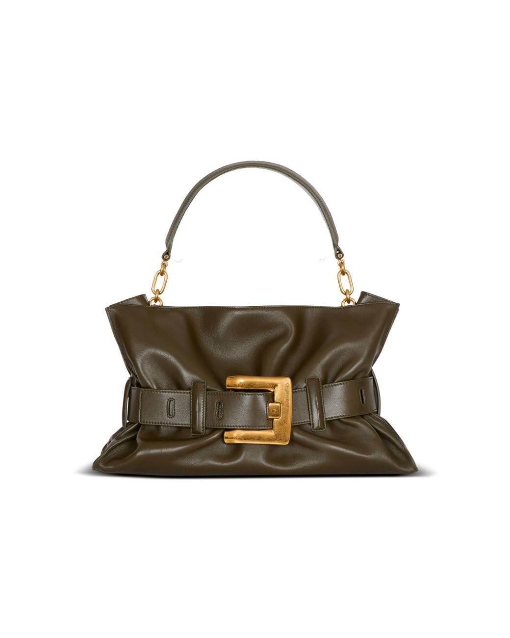 Balmain Brown Medium Anthem Bag