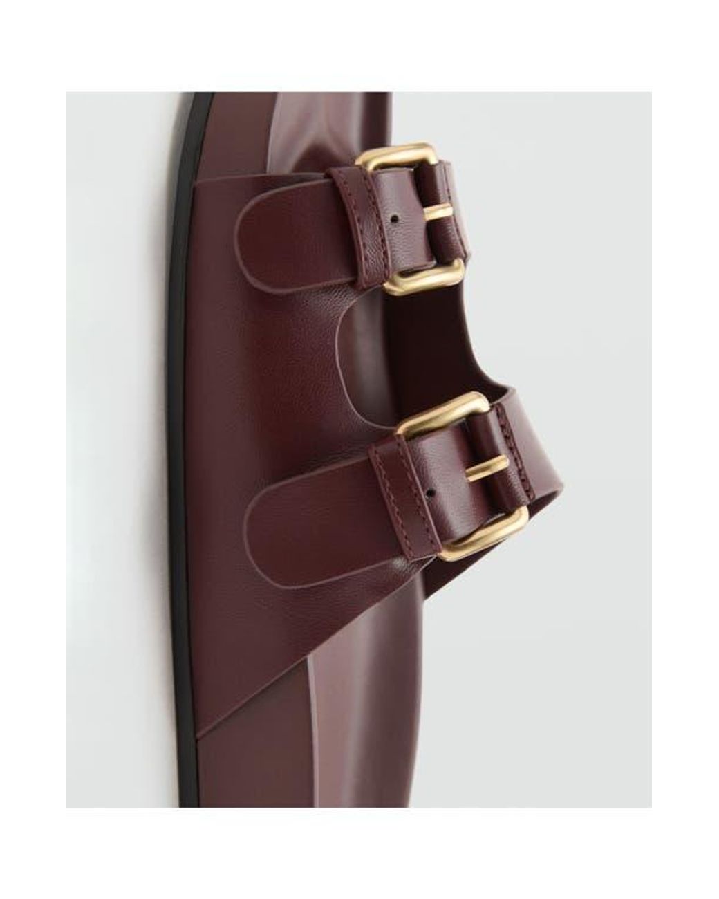 Mango Brown Two-Strap Sandal