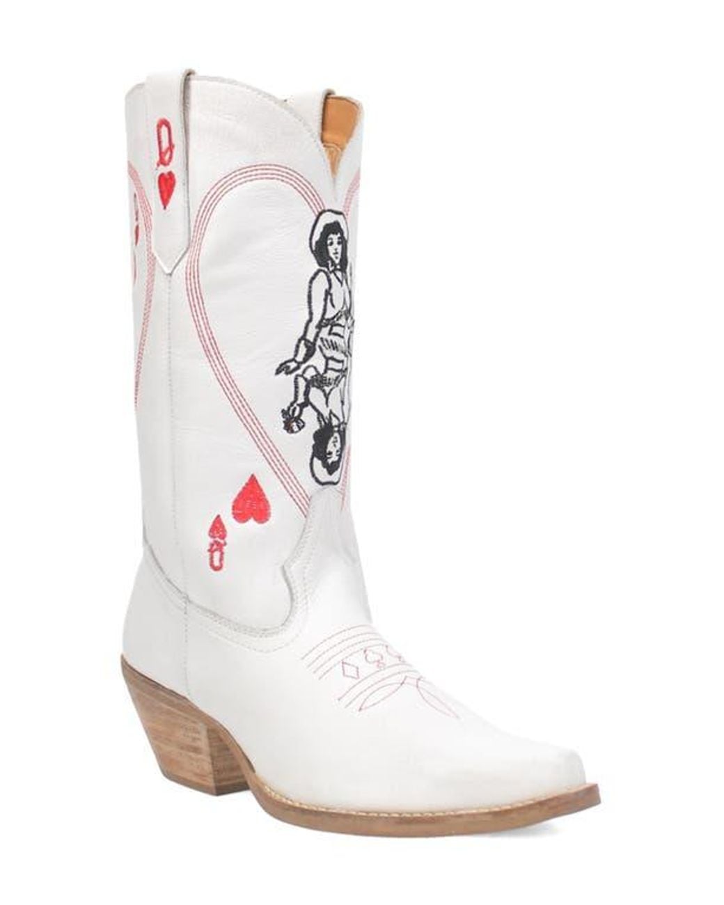 Dingo White Queen A Hearts Western Boot