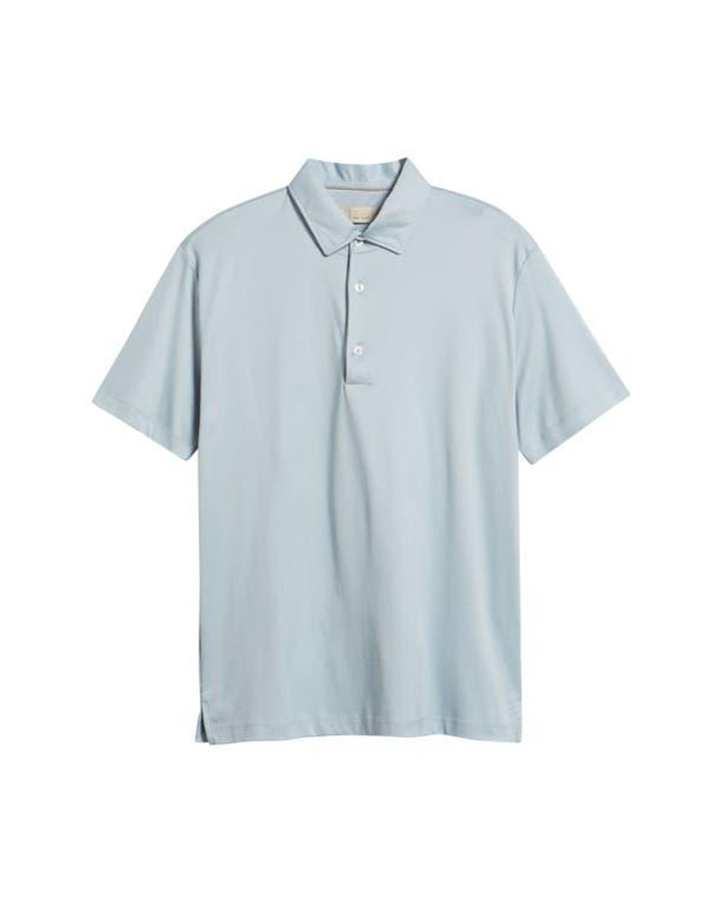 Aurélien Blue Aur1 Solid Cotton Polo for men