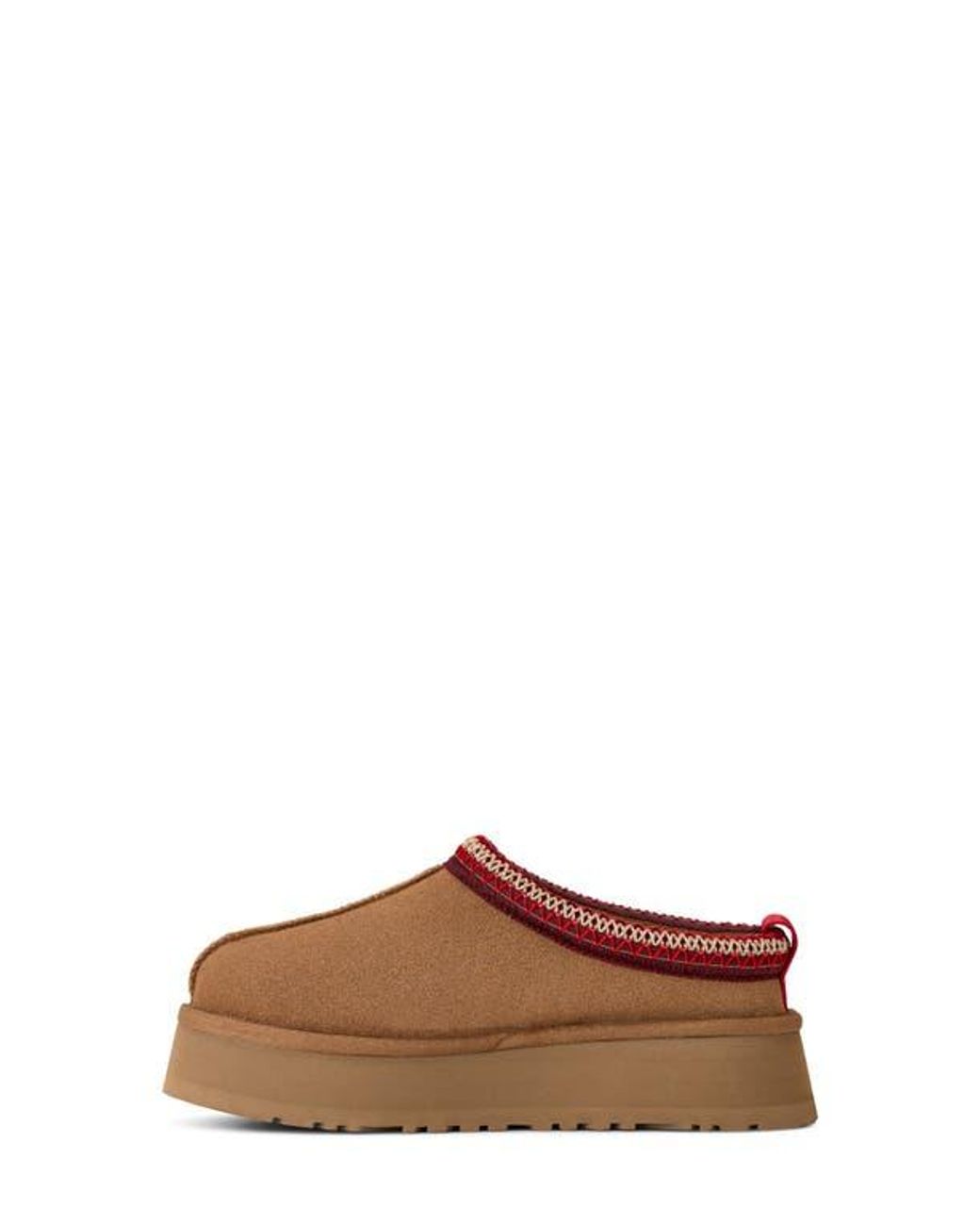Ugg Brown Tazz Ii Genuine Shearling Lined Platform Slipper