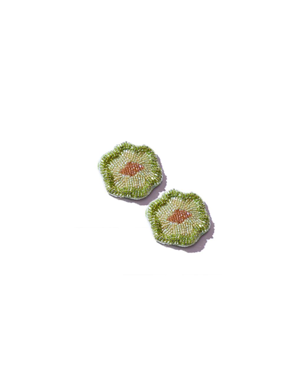 Simitri Green Moss Bloom Earrings