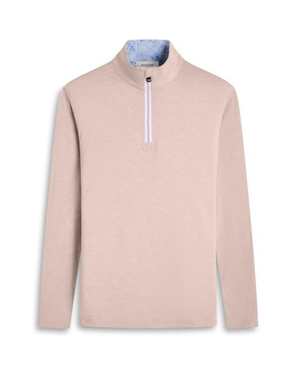 Bugatchi Pink Quarter Zip Performance Pullover for men
