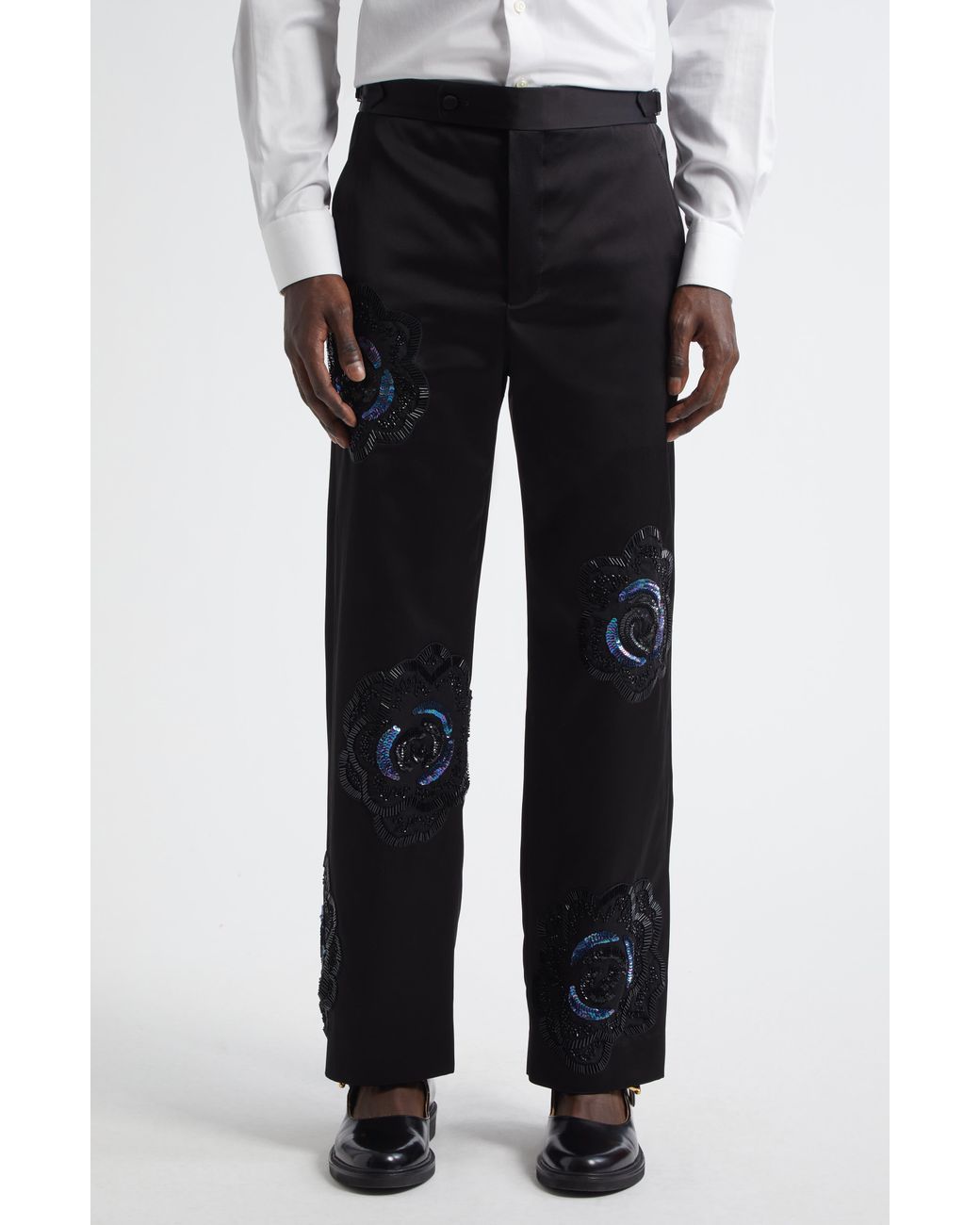 Bode Black Poppy Suiting Trousers for men