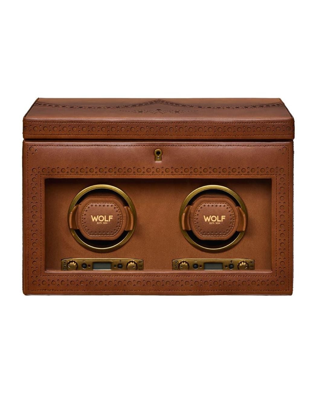 Wolf Brown Brogue Double Winder With Storage
