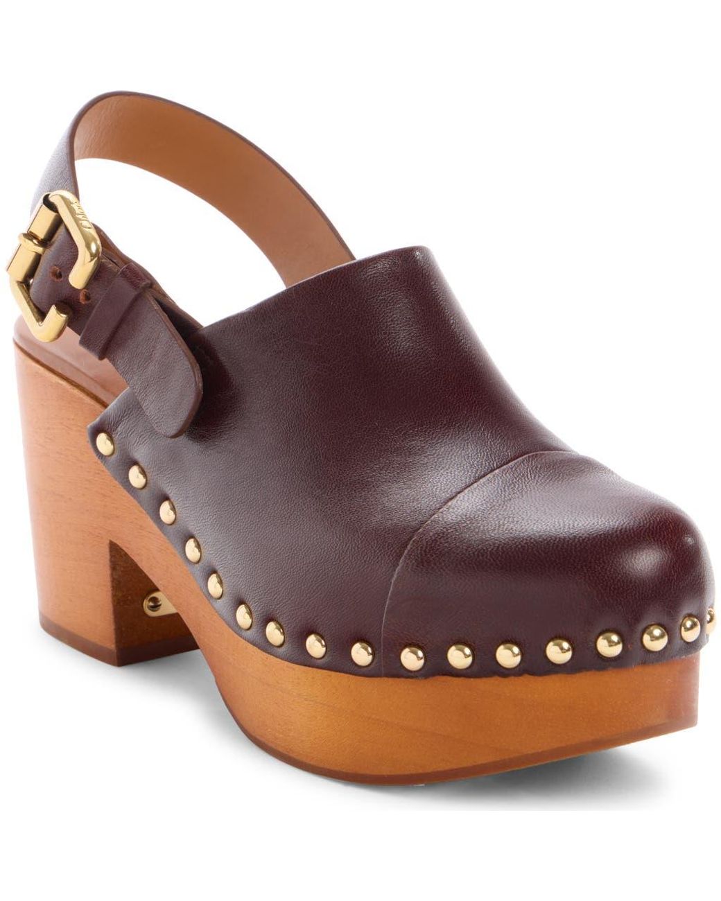 Chloé Purple Jeanette Slingback Platform Clog
