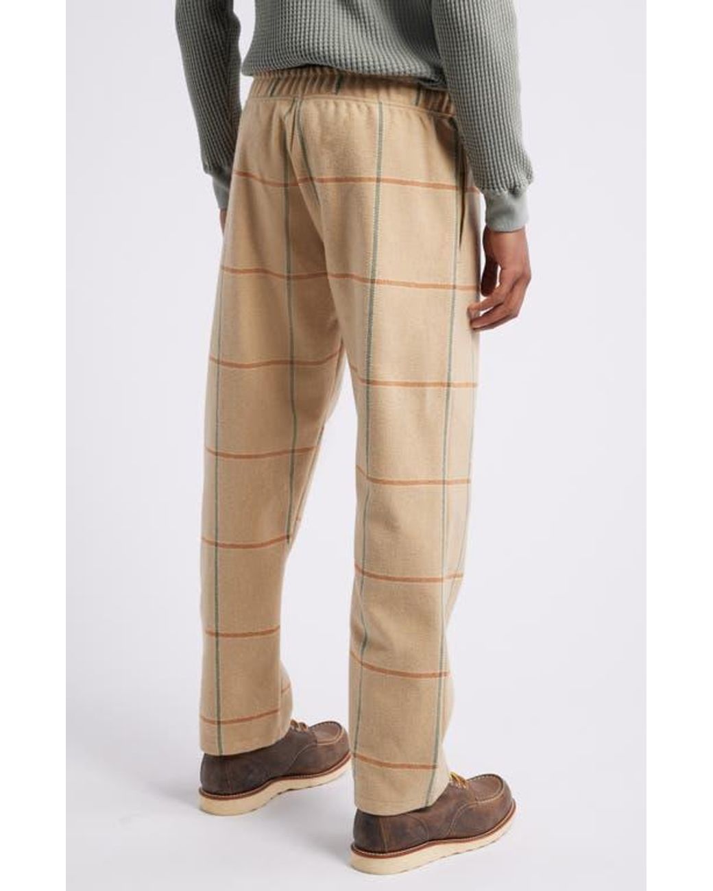 Standard Issue Windowpane Check Wool Blend Drawstring