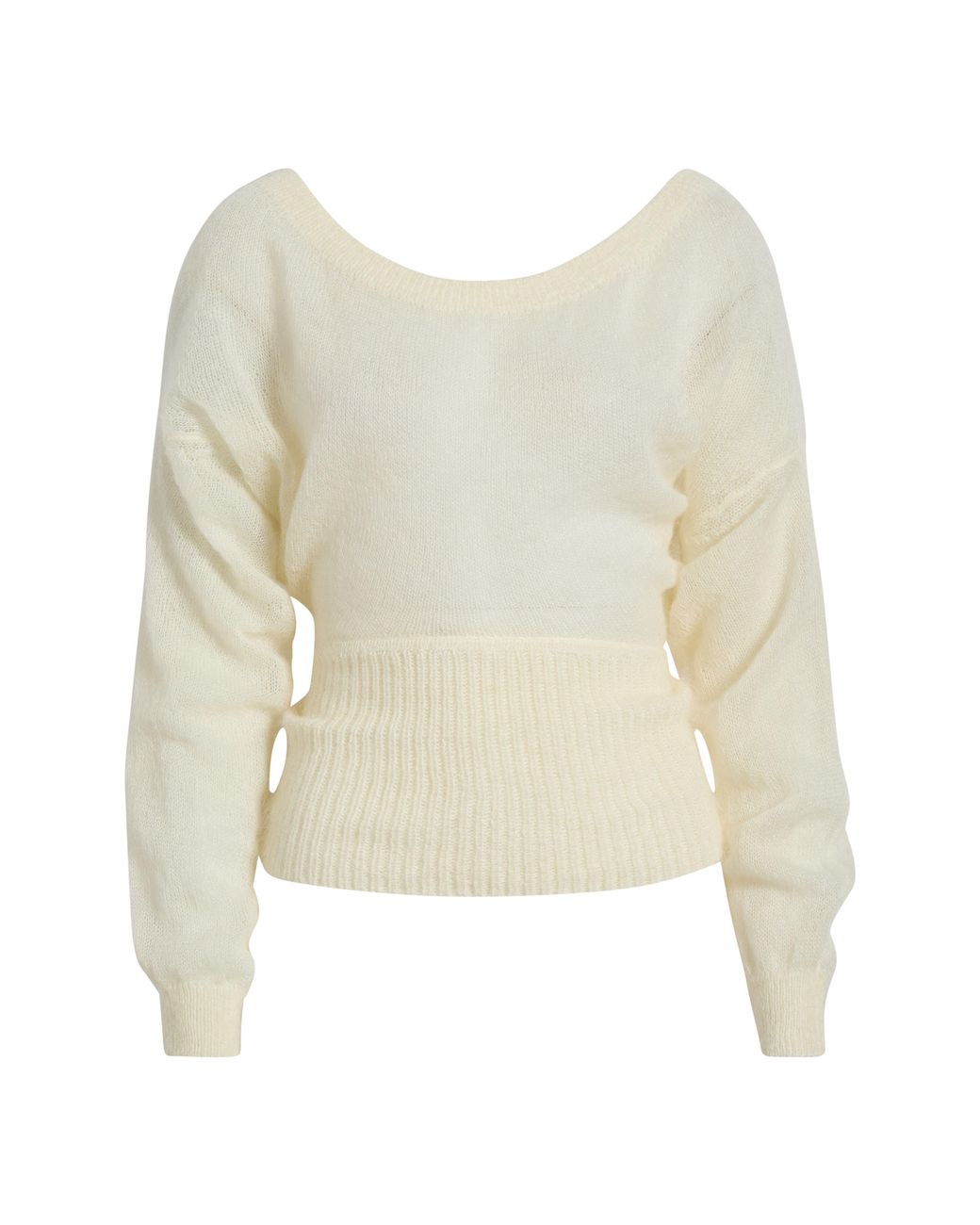 Solid & Striped White The Dora Long Sleeve Knit Top