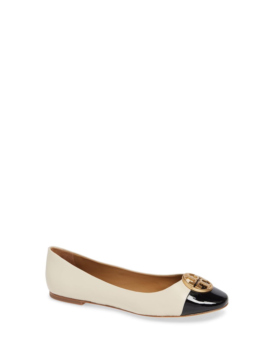 Tory Burch Chelsea Cap Toe Ballet Flats in Natural | Lyst