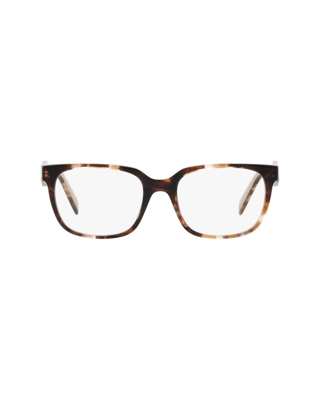 Prada Brown 52Mm Rectangular Optical Glasses for men